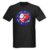 Sound and Music Activated Spectrum VU Meter EL Visualizer Santa T-shirt (4 x AAA)