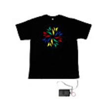 Sound and Music Activated Spectrum VU Meter EL Visualizer T-shirt (4 AAA)