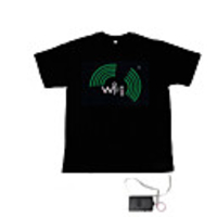 Sound and Music Activated Spectrum VU Meter EL Visualizer T-shirt (4 AAA)