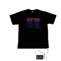 Sound and Music Activated Spectrum VU Meter EL Visualizer T-shirt (4 AAA)