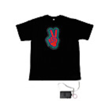 Sound and Music Activated Spectrum VU Meter EL Visualizer T-shirt (4 AAA)