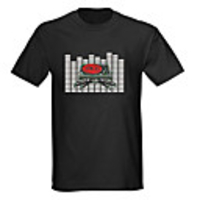 Sound and Music Activated Spectrum VU Meter EL Visualizer T-shirt (4 AAA)