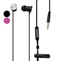 Sound Isolating In-Ear Earphones with 3-Button Control and Microphone (Assorted Colors)