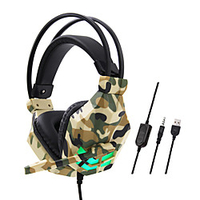 SOYTO SY850MV Gaming Headset USB 3.5mm Audio Jack Ergonomic Design RGB Lights InLine Control for Apple Samsung Huawei Xiaomi MI PlayStation Xbox miniinthebox