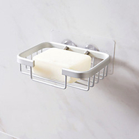 Space Aluminum Drain Soap Holder Creative Toilet Free Punch Soap Box Metal Bathroom Soap Rack