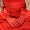 Spandex Fabric Wrist Length Glove Vintage Style / Gloves With Solid