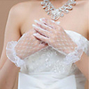 Spandex Fabric Wrist Length Glove Vintage Style / Gloves With Solid