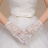 Spandex Fabric Wrist Length Glove Vintage Style / Gloves With Solid