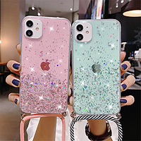 Sparkle Glitter Strap Cord Chain Phone Necklace Lanyard Phone Case Carry Cover Hang For iPhone SE 2020 11 11 Pro 11Pro Max XS XS Max XR X 7Plus 8Plus 8 7 6Plus 6 6s 6sPlus miniinthebox
