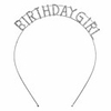 sparkly rhinestone birthday girl party headband (silver)