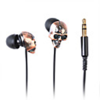 Special Stylish Skull Earphones 1.2m Cord 3.5mm (Coppery)