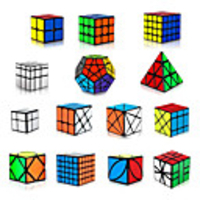 Speed Cube Set 14 pcs Magic Cube IQ Cube 333 Speedcubing Bundle 3D Puzzle Cube Stress Reliever Puzzle Cube Stickerless Smooth Office Desk Toys Pyramid Mirror Megaminx Kid