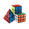 Speed Cube Set 3 pcs Magic Cube IQ Cube 222 333 Speedcubing Bundle Stress Reliever Puzzle Cube Stickerless Office Desk Toys Brain Teaser Pyramid Kid