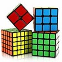 Speed Cube Set 4 pcs Magic Cube IQ Cube 222 333 444 Speedcubing Bundle 3D Puzzle Cube Stress Reliever Puzzle Cube Stickerless Smooth Office Desk Toys Kid