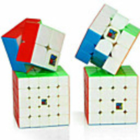 Speed Cube Set 4 pcs Magic Cube IQ Cube MoYu 222 333 444 Speedcubing Bundle 3D Puzzle Cube Stress Reliever Puzzle Cube Stickerless Smooth Office Desk Toys Kid