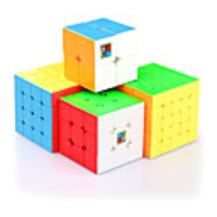 Speed Cube Set 4 pcs Magic Cube IQ Cube MoYu 222 333 444 Speedcubing Bundle Stress Reliever Puzzle Cube Stickerless Smooth Office Desk Toys Kid