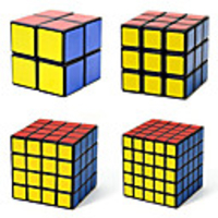 Speed Cube Set 4 pcs Magic Cube IQ Cube Shengshou 222 333 444 Magic Cube Stress Reliever Puzzle Cube Professional Level Speed Professional Classic Timeless Kid