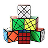 Speed Cube Set 6 pcs Magic Cube IQ Cube 333 Speedcubing Bundle 3D Puzzle Cube Stress Reliever Puzzle Cube Stickerless Smooth Office Desk Toys Windmill Ivy Skew Kid
