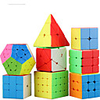 Speed Cube Set 8 pcs Magic Cube IQ Cube 222 333 444 Speedcubing Bundle 3D Puzzle Cube Stress Reliever Puzzle Cube Stickerless Smooth Office Desk Toys Kid