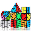 Speed Cube Set 8 pcs Magic Cube IQ Cube 222 333 444 Speedcubing Bundle 3D Puzzle Cube Stress Reliever Puzzle Cube Stickerless Smooth Office Desk Toys Pyramid Mirror Megaminx Kid