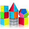 Speed Cube Set 8 pcs Magic Cube IQ Cube 222 333 444 Speedcubing Bundle 3D Puzzle Cube Stress Reliever Puzzle Cube Stickerless Smooth Office Desk Toys Pyramid Mirror Megaminx Kid
