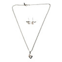 Spherical Pearl Necklace and Earring