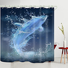 Splash Fish Digital Printing Shower Curtain Shower Curtains Hooks Modern Polyester New Design