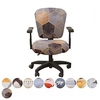 Splash Ink Geometric Printed Elastic Office Chair Cover Stretch Computer Chair Cover Simple Dust-proof Decoration Slipcover miniinthebox
