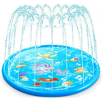 Splash Pad Sprinkler for Kids Water Toys Inflatable Pool Outdoor Party Favor PVC Outdoor Summer 68 Inch Boys and Girls Kid