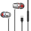 Sport Earphone Wired Bass USB Type-C Headset Earbuds with Microphone Hands Free Type C Music Earphones for Phone