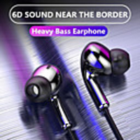 Sport Earphone Wired Headphones Super Bass Stereo 3.5mm Gaming Headset In-Ear Earbud with Microphone