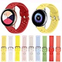 Sport Silicone Watch Band For Samsung Galaxy Watch Active 2 40mm / 44mm / Galaxy Watch 42mm / Gear S2 Classic / Gear Sport Replaceable Bracelet Wrist Strap Wristband