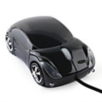 Sports Car Style Wired Optical Mouse (Black)