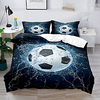 Sports Football Duvet Cover Set Baseball Football flame 2/3 Piece football print hotel bedding sets comforter cover Bedding Set with 1 or 2 Pillowcase(Single Twin only 1pcs) miniinthebox