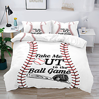 Sports Football Duvet Cover Set Baseball Football flame 2/3 Piece football print hotel bedding sets comforter cover Bedding Set with 1 or 2 Pillowcase(Single Twin only 1pcs) miniinthebox