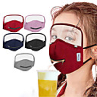 Sports Mask Cycling Face Mask Cover Pollution Protection Mask Breathable Front Zipper Washable Removable Detachable Design Bike / Cycling Navy Wine Red Pink Cotton Winter for Unisex Child