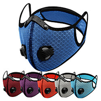 Sports Mask Solid Color Windproof Dust Proof Soft Comfortable Protective Bike / Cycling Red Fuchsia Blue for Men