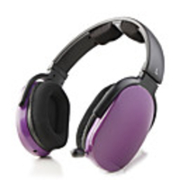 Sports MP3 Player Stereo Headphones FM Radio (Purple)