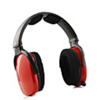 Sports MP3 Player Stereo Headphones FM Radio (Red)