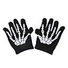 Sporty Full-Finger Skeleton Pattern Gloves (White/Green)