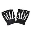 Sporty Half-Finger Skeleton Pattern Gloves (White/Green)