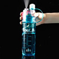 Spray Sports Water Bottle 600 ml Eco PC for Camping / Hiking Hunting and Fishing Camping / Hiking / Caving Black Red Blue Green
