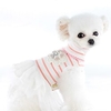 Spring and Summer New Pet Clothing Dog Clothes Thin Striped Turtleneck Tutu Skirt miniinthebox
