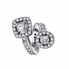 square amp; round geometric charms exquisite sparkly cz beads charms for women bracelets charm diy (round amp; square)