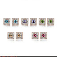 Square Crystal Earrings