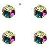 Square Four Diamond Surface Earring Sets(4 PCS)