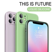 Square Liquid Silicone Phone Case For iPhone 12 Pro Max 11 SE 2020 X XR XS Max 8 7 6 Shockproof Dustproof Soft Back Cover miniinthebox