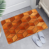 Square Plank Digital Printing Floor Mat Modern Bath Mats Nonwoven / Memory Foam Novelty Bathroom