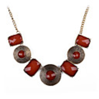 Square Shaped Acrylic Alloy Necklace
