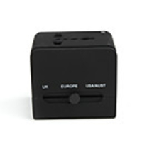 Square Universal Travel Adapter with 2.0 USB Connector